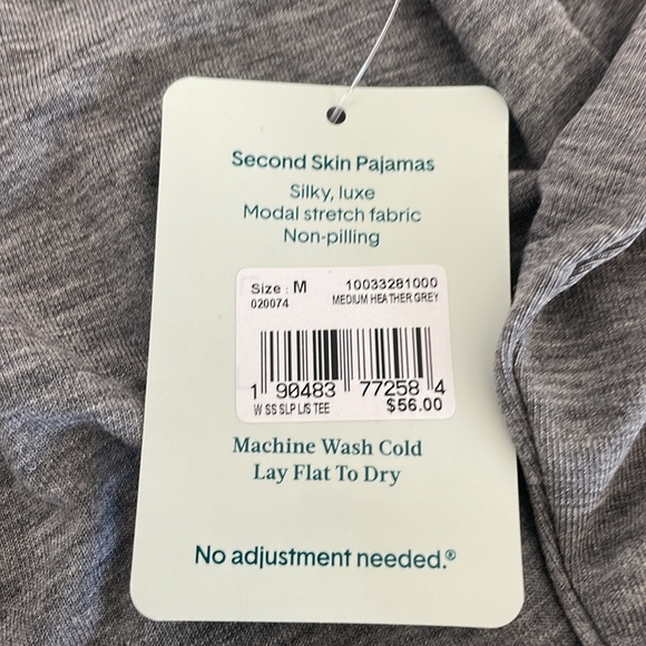 NWT Tommy John Second Skin Sleep Long Sleeve Tee - Picture 3 of 4